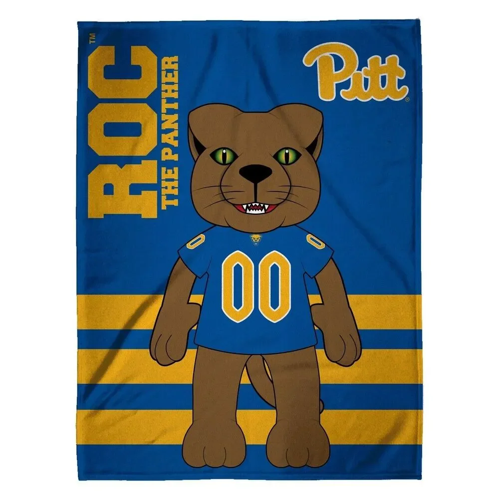 Sleep Squad Pittsburgh Panthers Mascot 60” x 80” Raschel Plush Roc Throw Blanket
